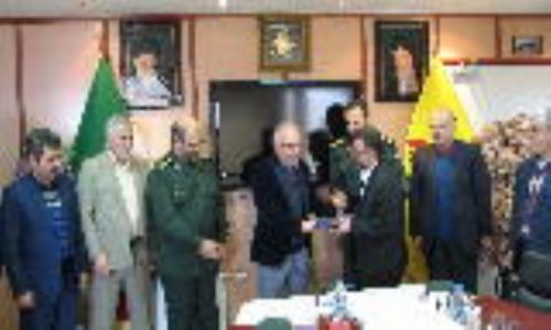 مراسم تودیع و معارفه فرمانده پایگاه مقاومت شهید تندگویان شرکت گاز استان گیلان برگزار شد