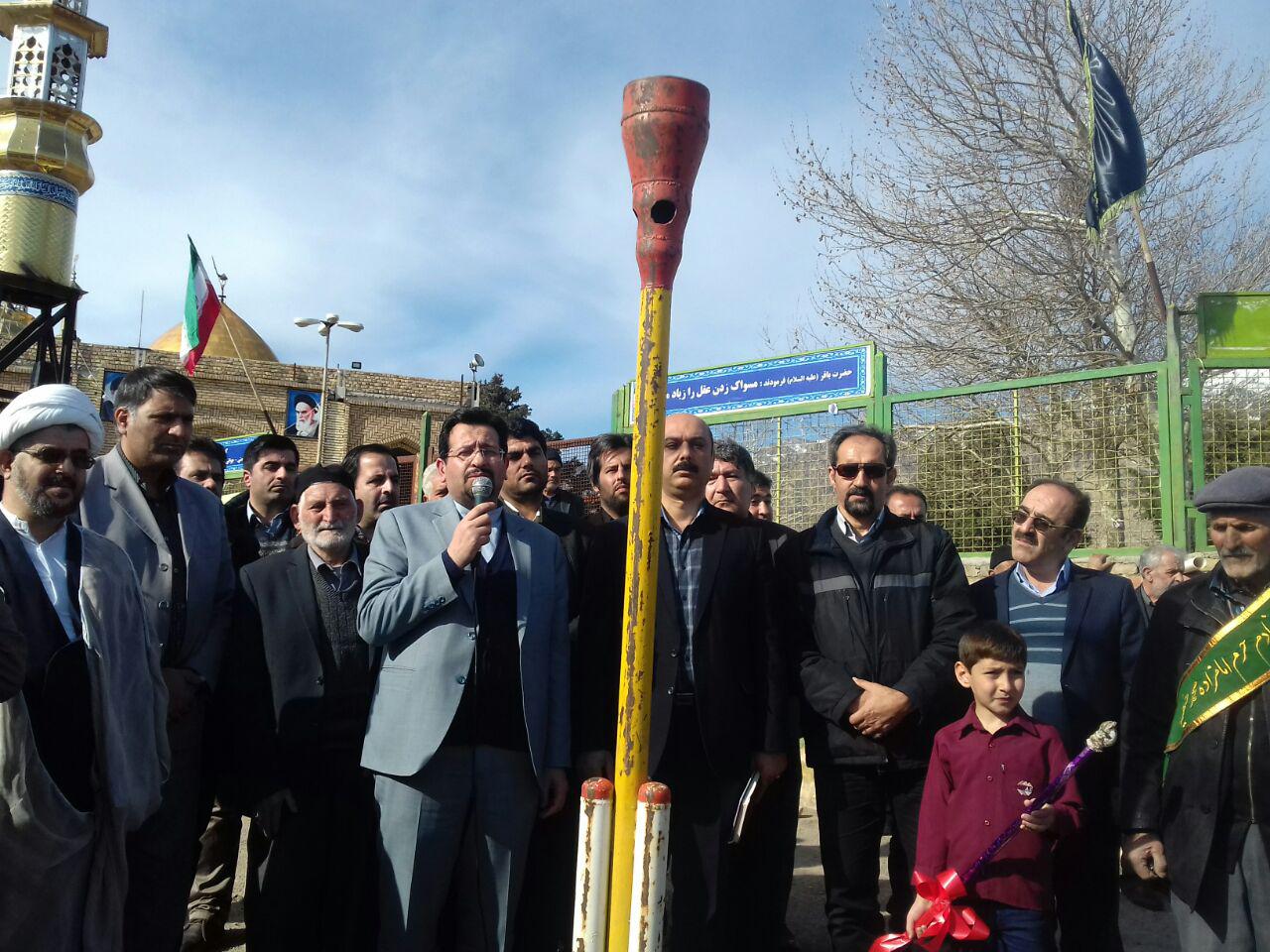 مشعل گاز در روستای بیورزین رودبار برافرخته شد