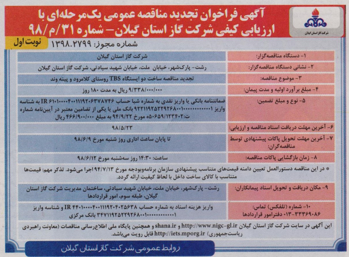 ساخت دو ایستگاه TBS روستای کلامرود و پینه وند - 14 مرداد