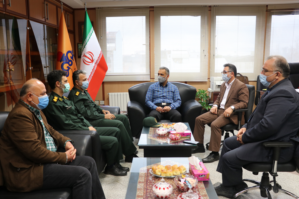 رئیس سازمان بسیج ادارات و کارمندان سپاه قدس گیلان با سرپرست شرکت گاز استان دیدار کرد