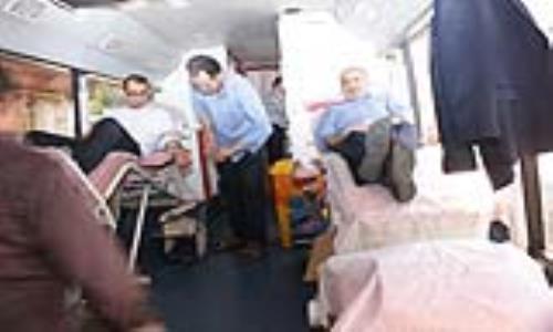 استقبال پرشور کارکنان شرکت گاز گیلان جهت اهداء خون