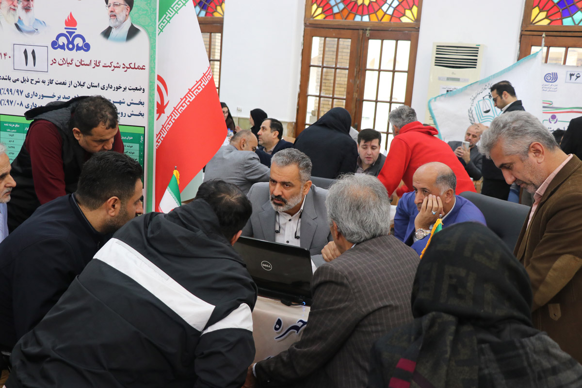 میز خدمت جهادی شرکت گاز استان گیلان در مصلی رشت برگزار شد