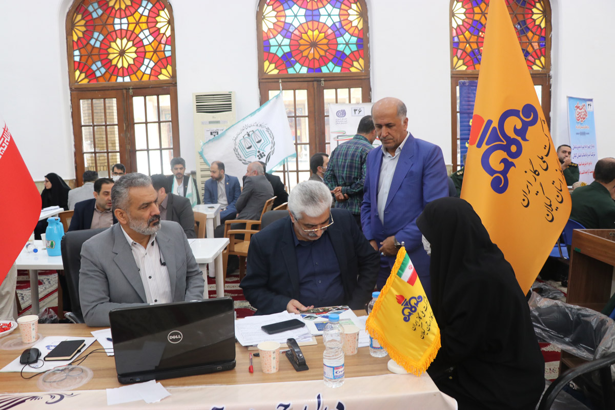 میز خدمت جهادی شرکت گاز استان گیلان در مصلی رشت برگزار شد