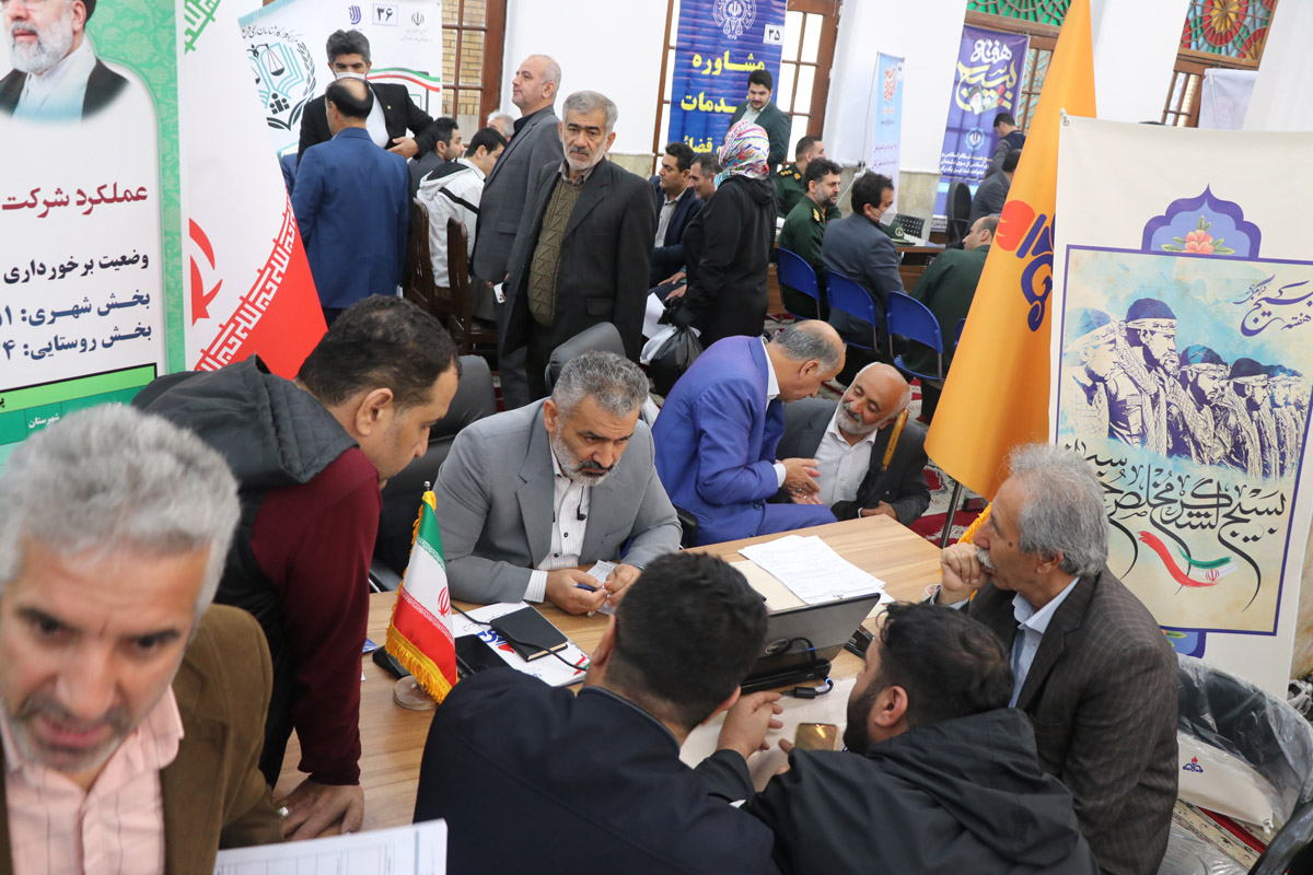 میز خدمت جهادی شرکت گاز استان گیلان در مصلی رشت برگزار شد