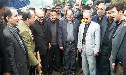 مراسم كلنگ زني پروژه گازرسانی به روستاهای خوشه گشت شهرستان فومن