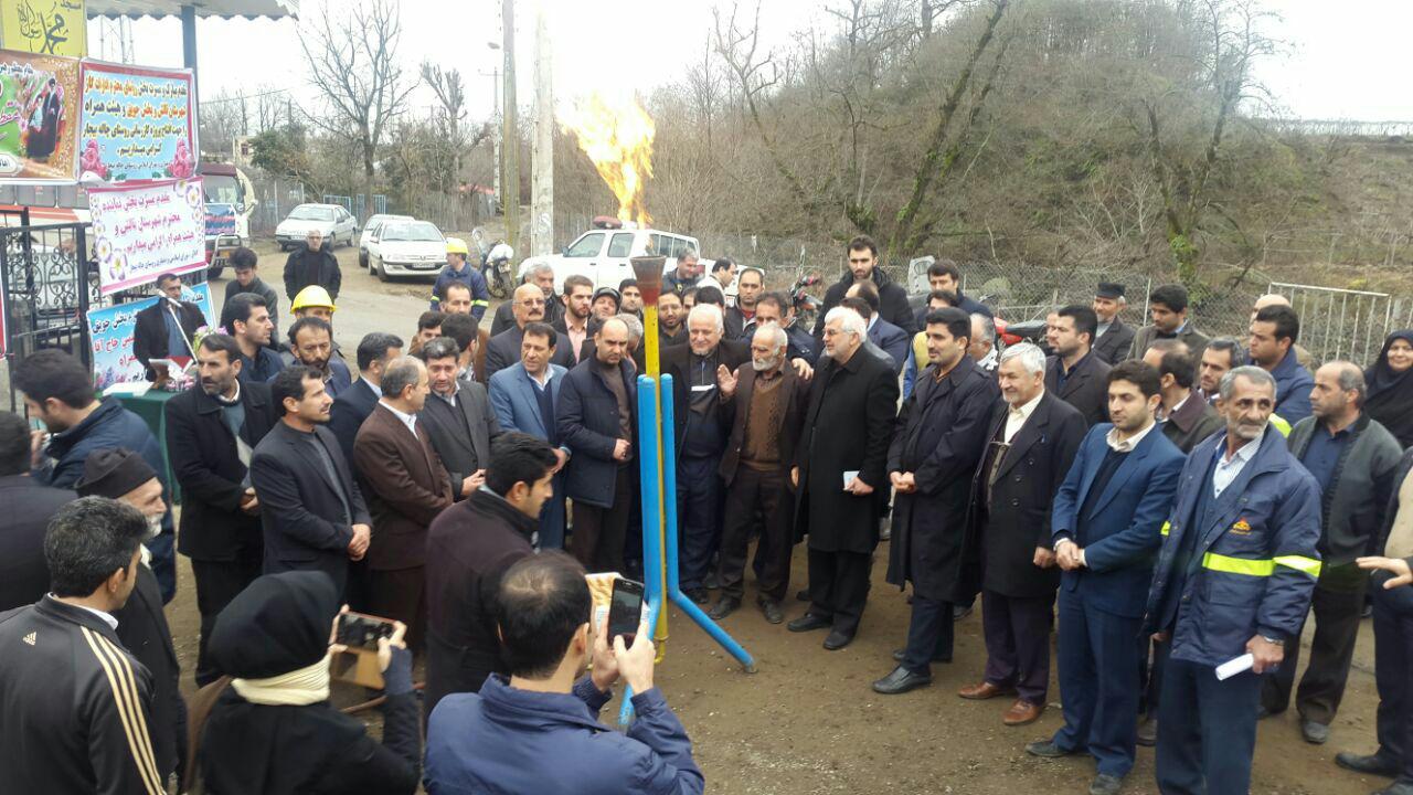 طرح گازرسانی به روستای چاله بیجار تالش به بهره برداری رسید